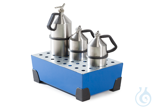 Sump for small containers steel lam. blue PE feet V=30L, 584x392x200