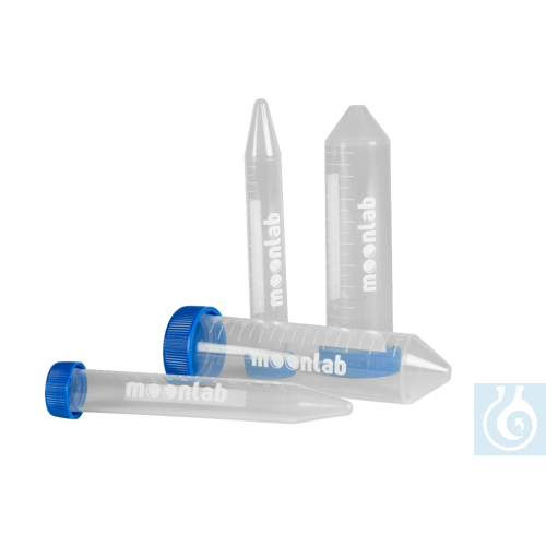 Moonlab® Zentrifugenröhrchen 50 ml, konisch, klar, flache Kappe, steril, PP, 20