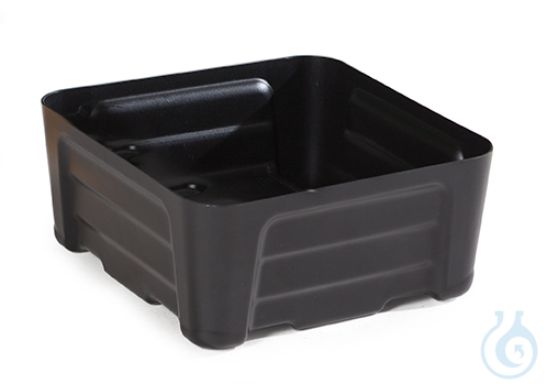Sump for small containers PE black V=20L, 400x400x180