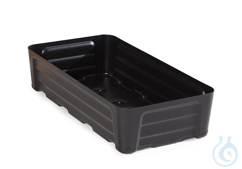 Sump for small containers PE black V=40L, 784x400x180