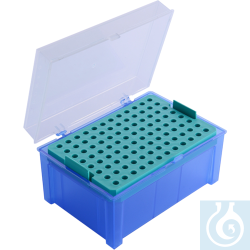 Moonlab® Pipettenspitzenbox leer, PP, 0.2-10 µl, 96 Plätze
