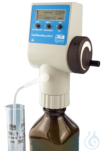 Digital burette ''Contiburette µ 10'', conformity certified, without bottle, CE