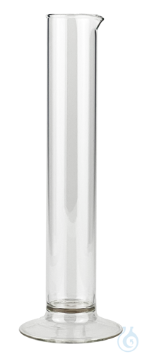 Glass jar with base and spout ca. 175 x 28 mm