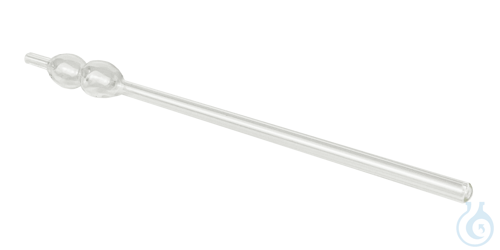 Dropping pipette, clear glass, with 2 extensions