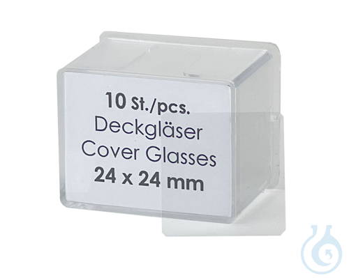Cover glasses for hemocytometers, CE 24 x 24 mm