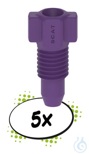 PE fitting, 2,3 mm OD, violet, GreenLine, PFAS Analytic