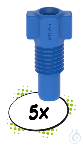 PE fitting, 3.2 mm OD, blue, GreenLine, PFAS Analytic