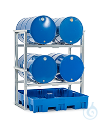Storage Station, PE sump 4x200 L drum, 1429x1235x1637