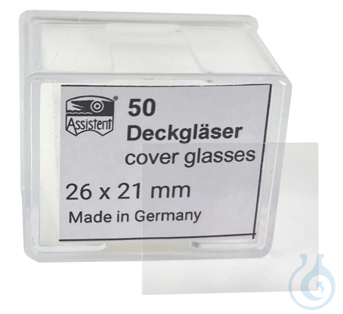 Cover glasses in plastic boxes of 50 pieces (20 boxes in a carton), thickness 1