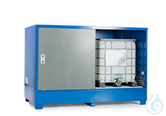 Depot st. p-coated sliding door 8x200-L-drum/2x1000-L-IBC 2770x1405x18