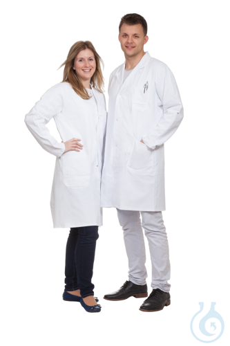 neoChoice Labormantel Herren, Baumwolle, Reverskragen, 104 cm lang, Gr. 50