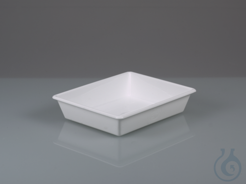 Laboratory tray, PP white, in. LxW 180x240mm, 3l