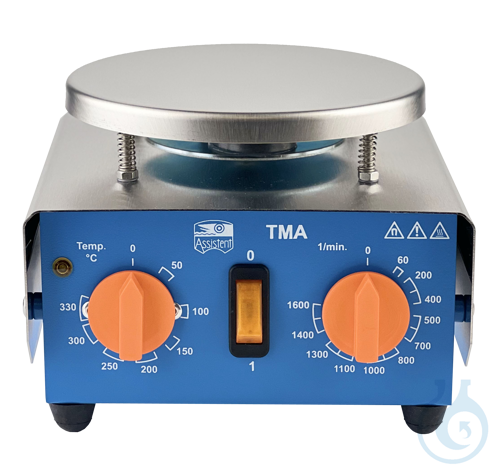 Magnetic stirrers with heating plate of steel, circular, CE TMA
