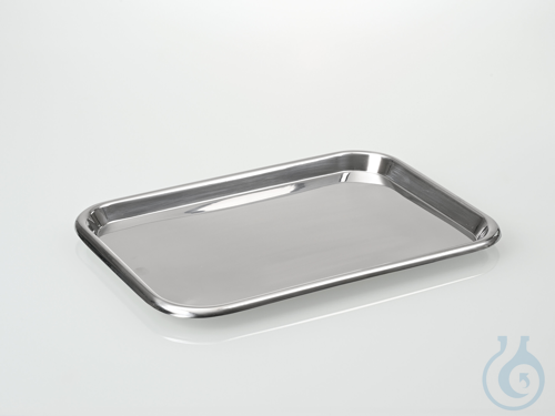 Tray stainless steel, AISI 304, 460x300x20 mm