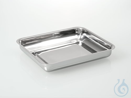 Bowl stainless steel, shallow form, 400x300x50 mm