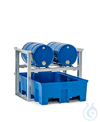 Storage Station, PE sump 4x200 L drum, 1429x1235x1637