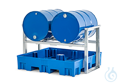 Storage Station, PE sump 4x200 L drum, 1429x1235x1637