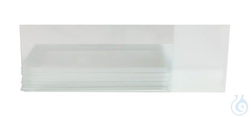Microslides, ground edges, approx. 1 mm thick with frosted stripe on both sides