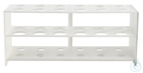 Test tube rack of polystyrene, for 12 tubes up to approx. 20 mm Ø, without pins