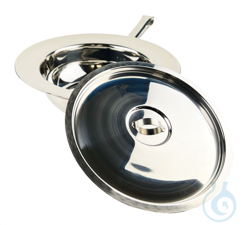 Bedpan, stainless steel, with cover with knob 1,9 Liter
