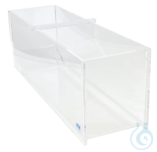 Tank of Plexiglas® with inclined bottom 43 x 13 x 15 cm