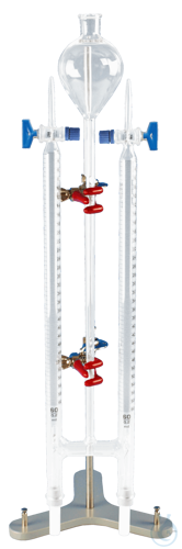 Hofmann voltameters, with support with platinum electrodes