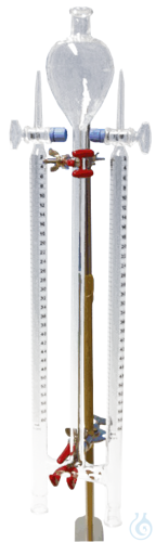 Hofmann voltameters, with support with carbon electrodes