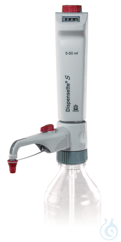 Dispensette® S, Digital, DE-M, 5 - 50 ml, with recirculation valve
