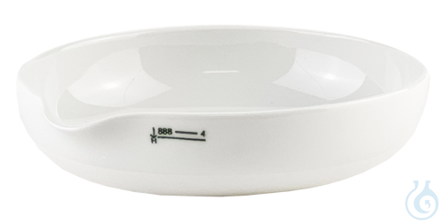 Evaporating dishes of porcelain flat shape ca. 100 mm Ø