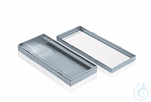 Slide box, PS, for 50 slides 76 x 26 mm