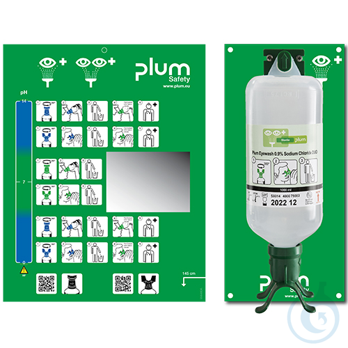 Plum Eyewash Station 4802 with one DUO bottle