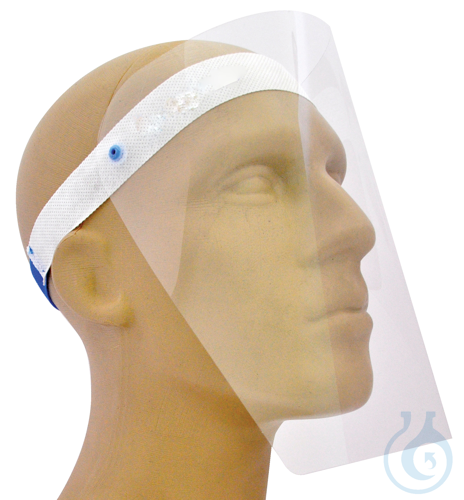 Face shield of plastic