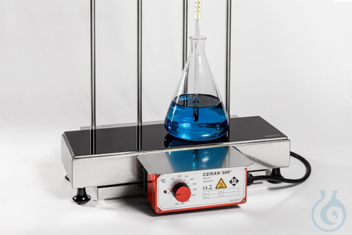 Glass ceramic hotplate with attached control, 430x140mm, 50…500°C, 1500W, 230V