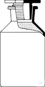 Steep-shoulder bottle 50 ml NS 24/20, wide neck, Witeg, art. 5085050