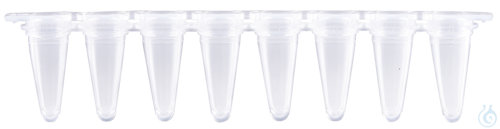 Expell qPCR 8-strip Tube 0.1 mL w/ cap, clear, bag, Case / 5 x 10 x 12 pcs.