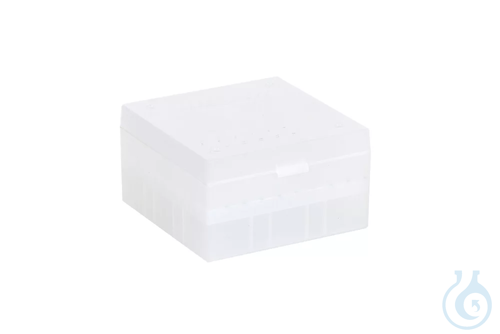 ratiolab® Cryo Boxes, PP, natural, grid 9 x 9, 133 x 133 x 75 mm