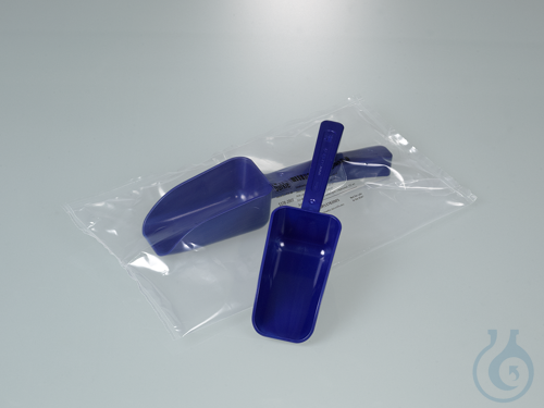 Detectable scoops, blue, PS, sterile, 100 ml