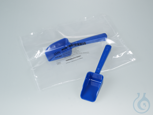 Food scoops, blue, PS, sterile, 25 ml