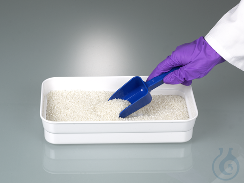 Food scoops, blue, PS, sterile, 100 ml