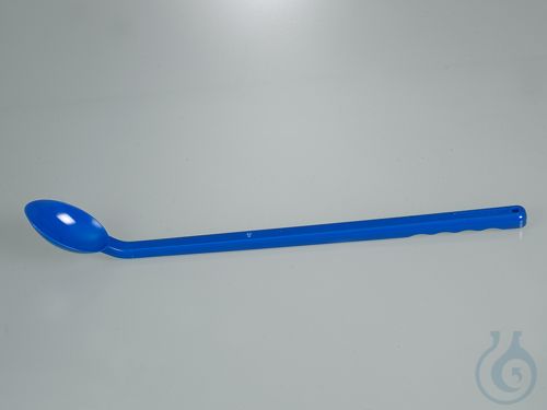 Food spoons, long handle, 20ml, PS blue, sterile