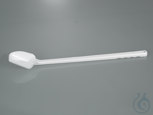 Sampling scoop, long handle, 50ml,PS,white,sterile