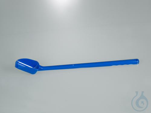 Food scoops, long handle, 50ml, PS blue, sterile