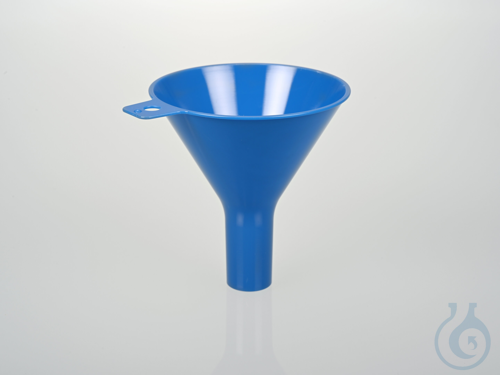 Blue disposable powder funnel PS, Ø100mm, sterile