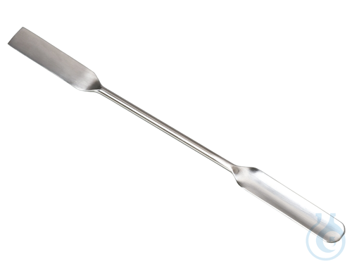 Powder spatula square/half-shell, AISI 304, 150 mm