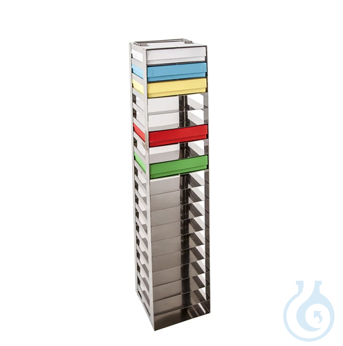 Vertical Rack 1 x 18, for box 32 mm, D/W/H 140 x 140 x 662 mm