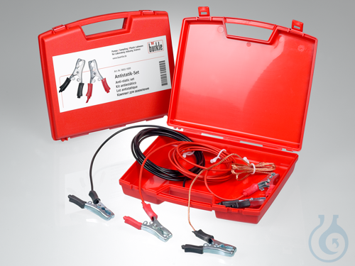 Anti-static set in case (3 copper cable w/ clamps)