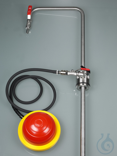 Solvent pump foot operated w/ discharge tube, 95cm