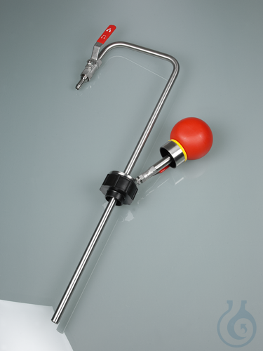 Solvent pump hand operated for tin-foil can., 60cm