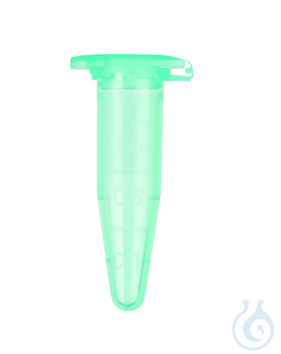 Microcentrifuge Tubes, PP, 1.5 ml, with caps, green