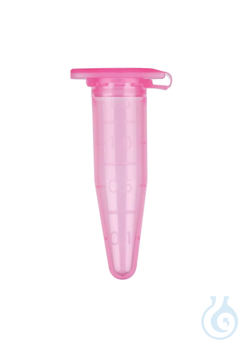 Microcentrifuge Tubes, PP, 1.5 ml, with caps, red